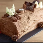 bûche chocolat traditionnelle dessert Noël