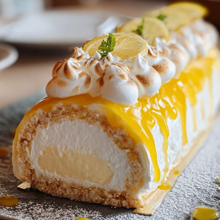 bûche citron meringuée dessert de Noël