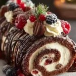 bûche de Noël ultime sur table de fête