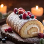 GÉNOISE POUR BÛCHE : LA RECETTE PARFAITE POUR UNE BASE LÉGÈRE ET MOELLEUSE 4 bûche roulée décorée