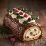 bûche fruitée aux framboises