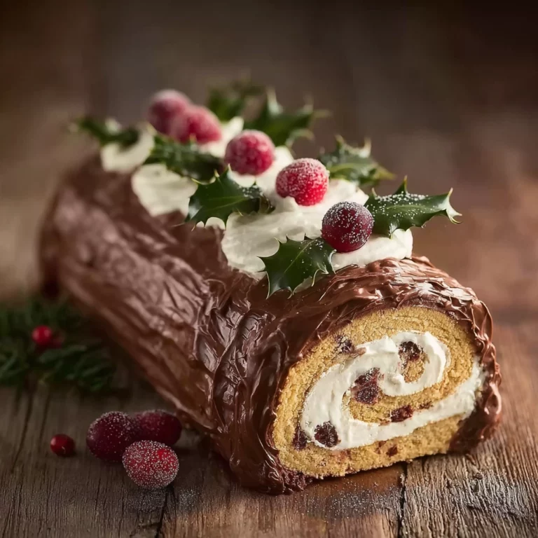 bûche fruitée aux framboises