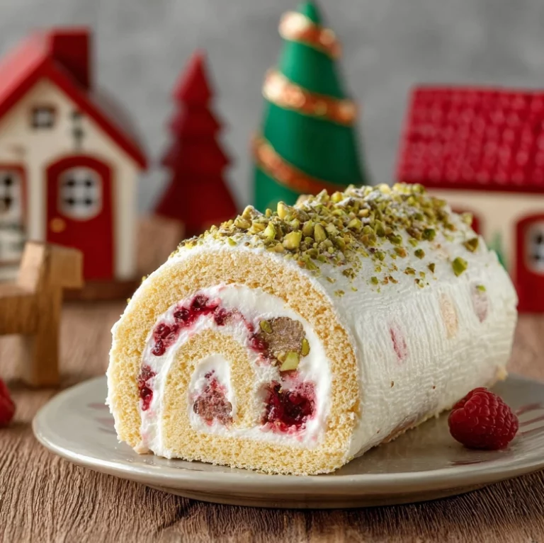 bûche roulée framboise vanille facile