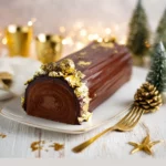 bûche vanille chocolat de Noël