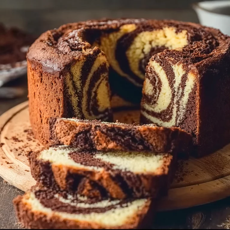 gâteau marbré chocolat vanille maison