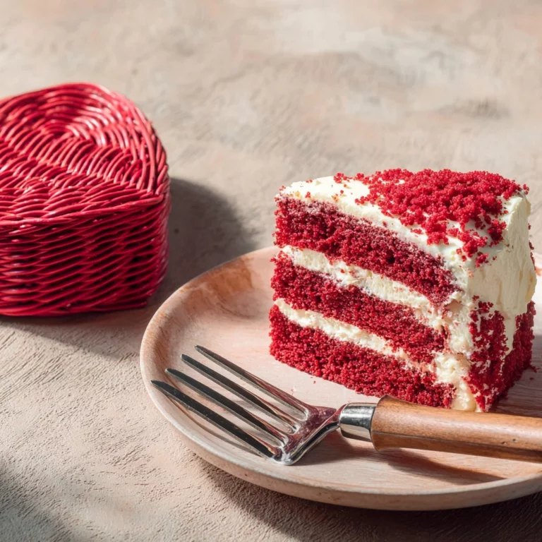 gâteau ouragan rouge en forme de cœur