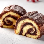 Part de bûche de Noël servie