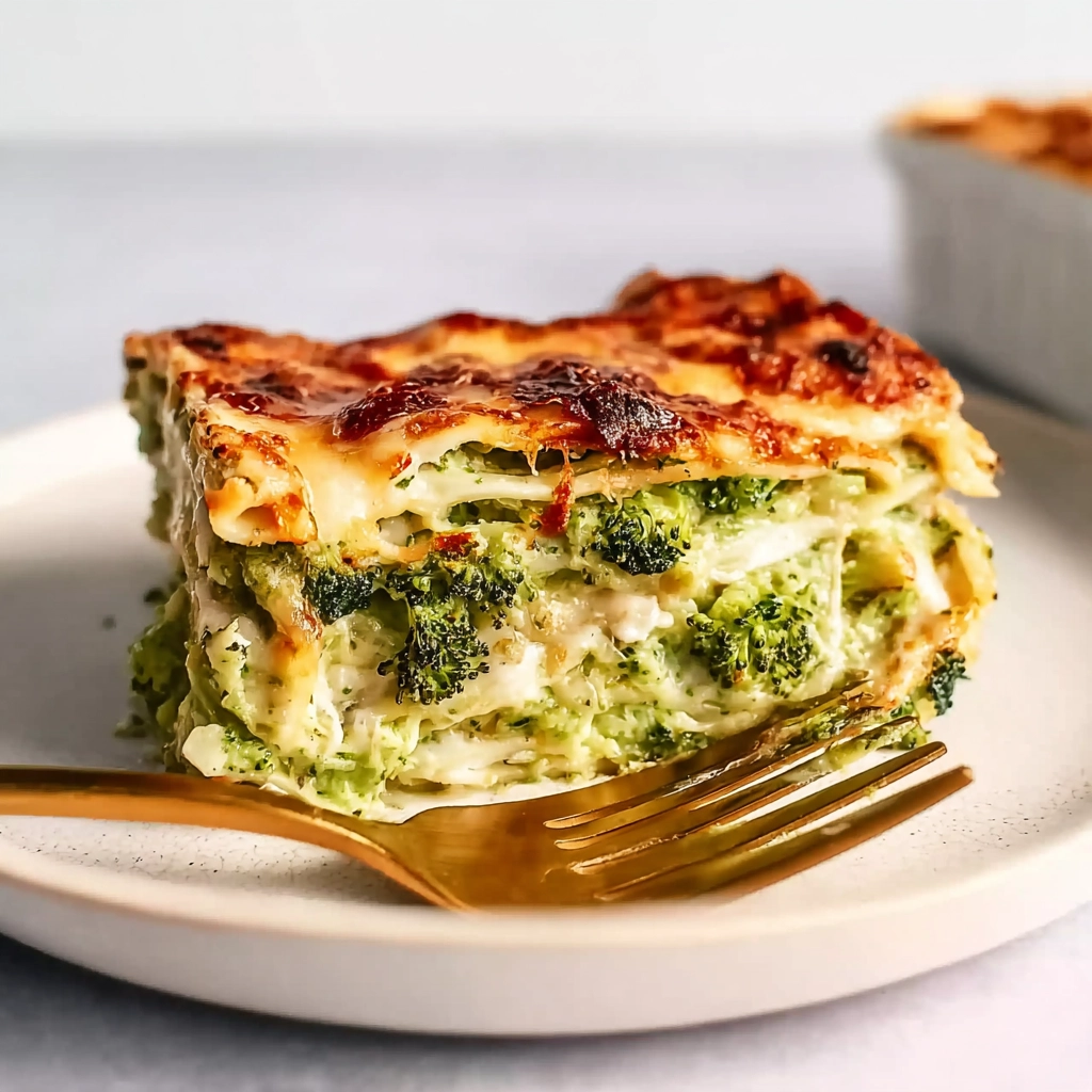 lasagnes végétariennes au brocoli dorées