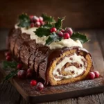 Bûche Fruitée aux Framboises : Le Dessert de Noël Léger et Raffiné que Tout le Monde Adore 4 part de bûche fruitée aux framboises