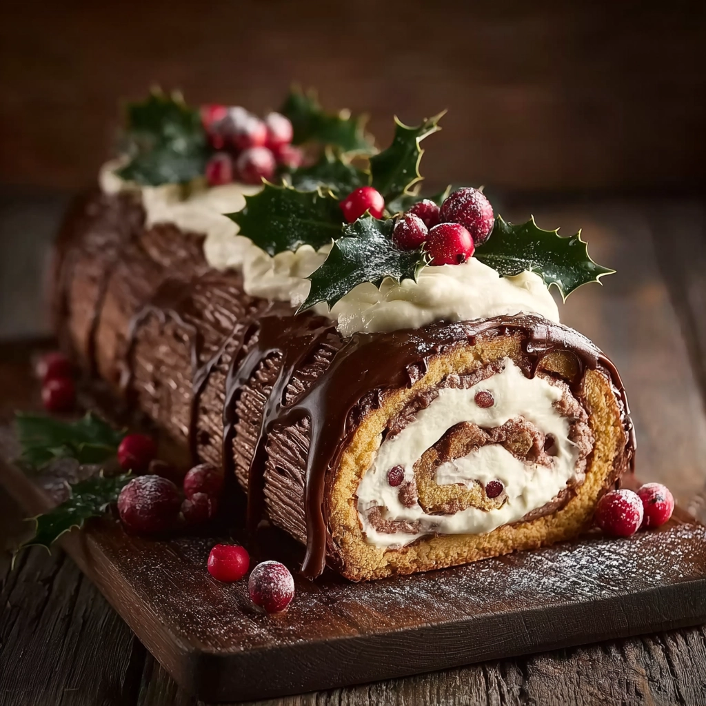 Bûche Fruitée aux Framboises : Le Dessert de Noël Léger et Raffiné que Tout le Monde Adore 5 part de bûche fruitée aux framboises