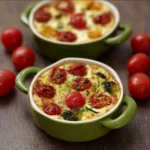 part clafoutis tomates cerises courgette chèvre