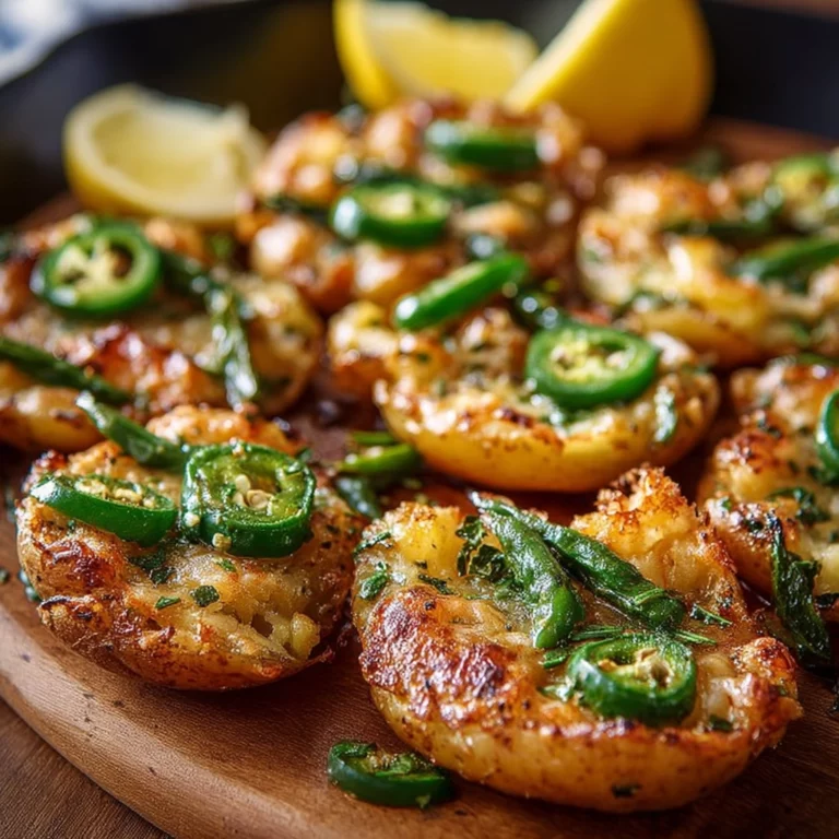 pommes de terre écrasées jalapeño popper croustillantes