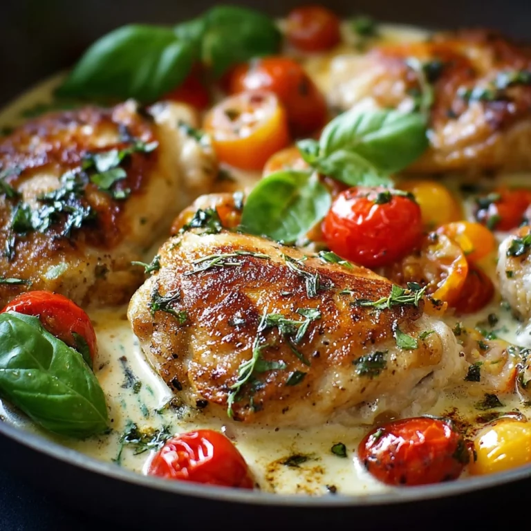 poulet sauce crème parmesan sur assiette