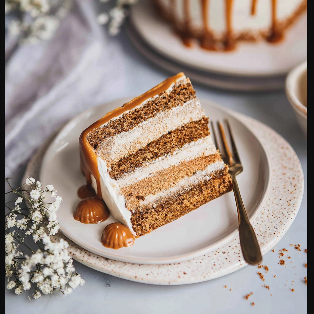 part de layer cake spéculoos