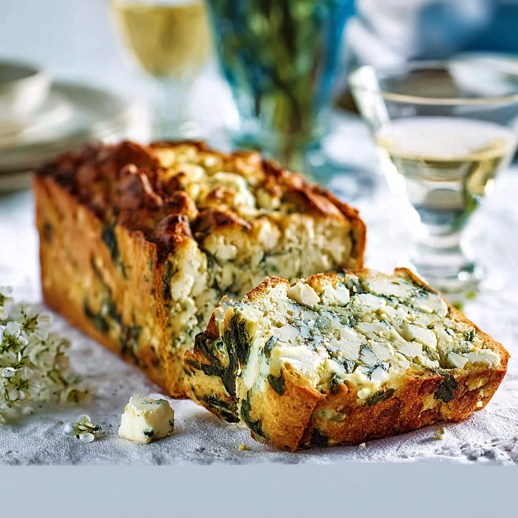 Cake Spanakopita : le cake salé grec aux épinards et à la feta 5 servir cake spanakopita