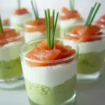 verrines avocat saumon fumé apéritif chic