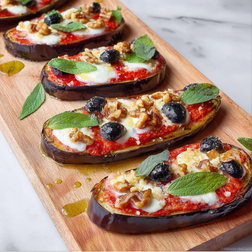 Aubergine grillée au four à la mozzarella Serving