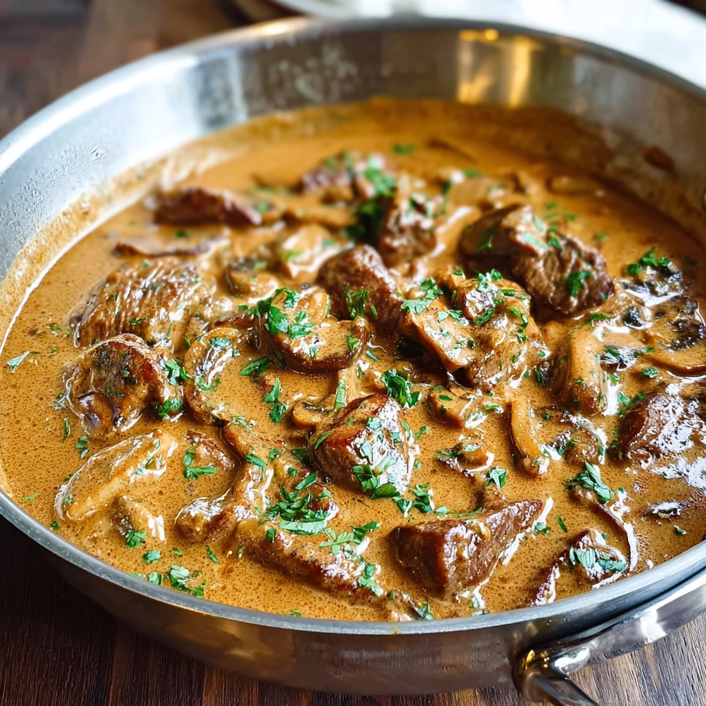 Boeuf Stroganoff Serving