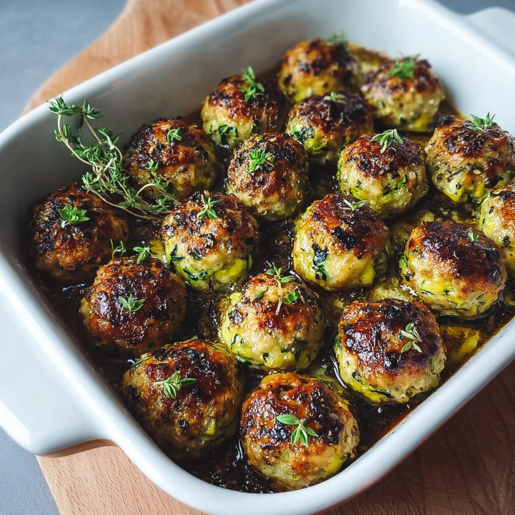 Boulettes Courgettes Serving
