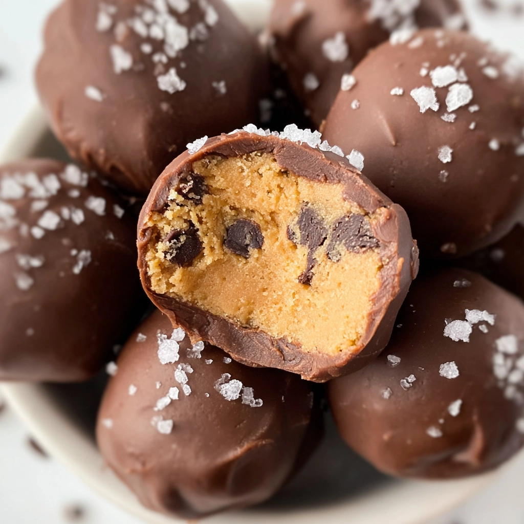 Chocolate Covered Cookie Dough Balls