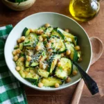 Courgettes sautées à l'ail et au parmesan