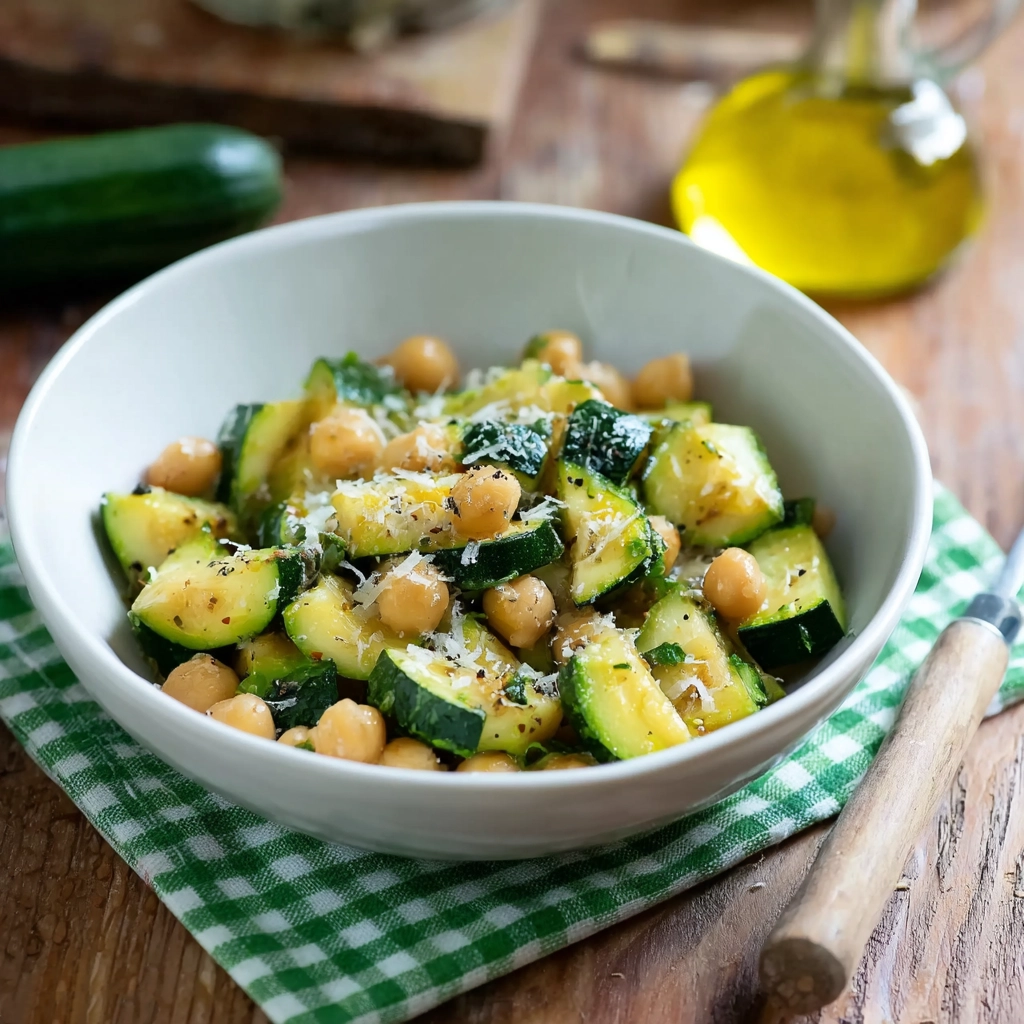 Courgettes sautées à l'ail et au parmesan Serving