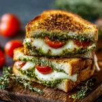 Croque méditerranéen fondant à la mozzarella et pesto