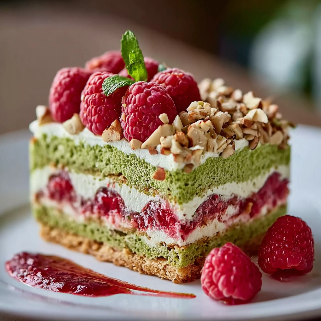 Gâteau Céleste Pistache Framboise