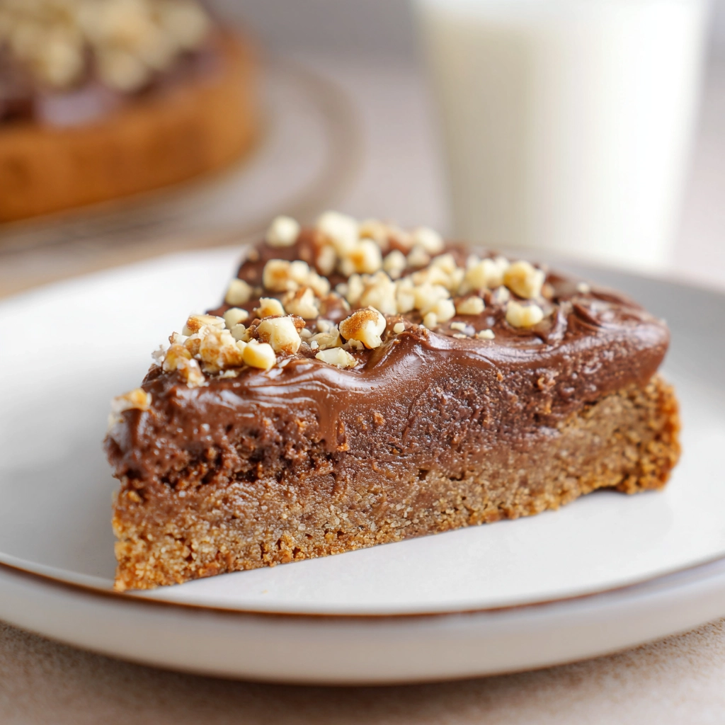 Gâteau Crémeux et Fondant au Chocolat et à l'Amande Serving
