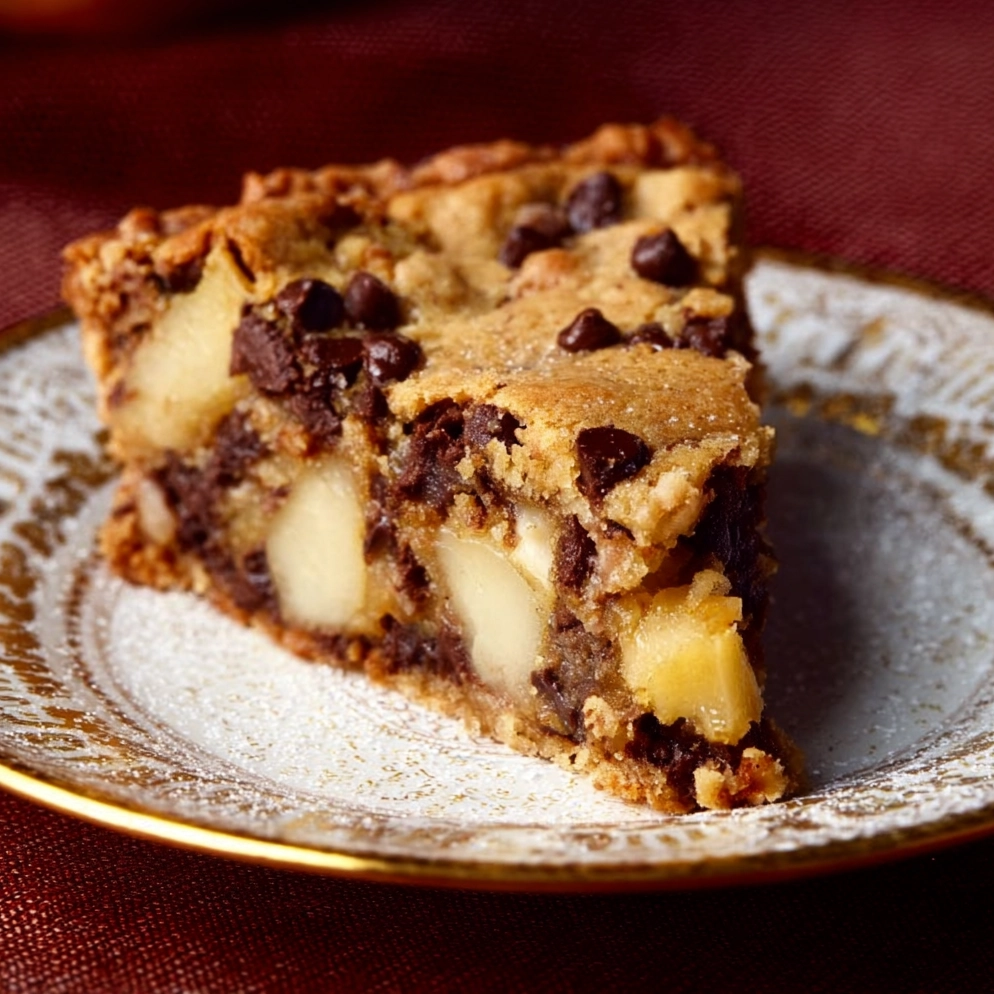 Gâteau Moelleux aux Poires Amandes et Chocolat Serving