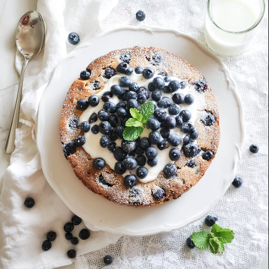 Gateau Yaourt Myrtilles Serving