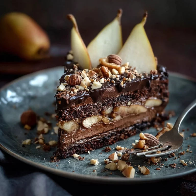 Gâteau crousti fondant chocolat poire