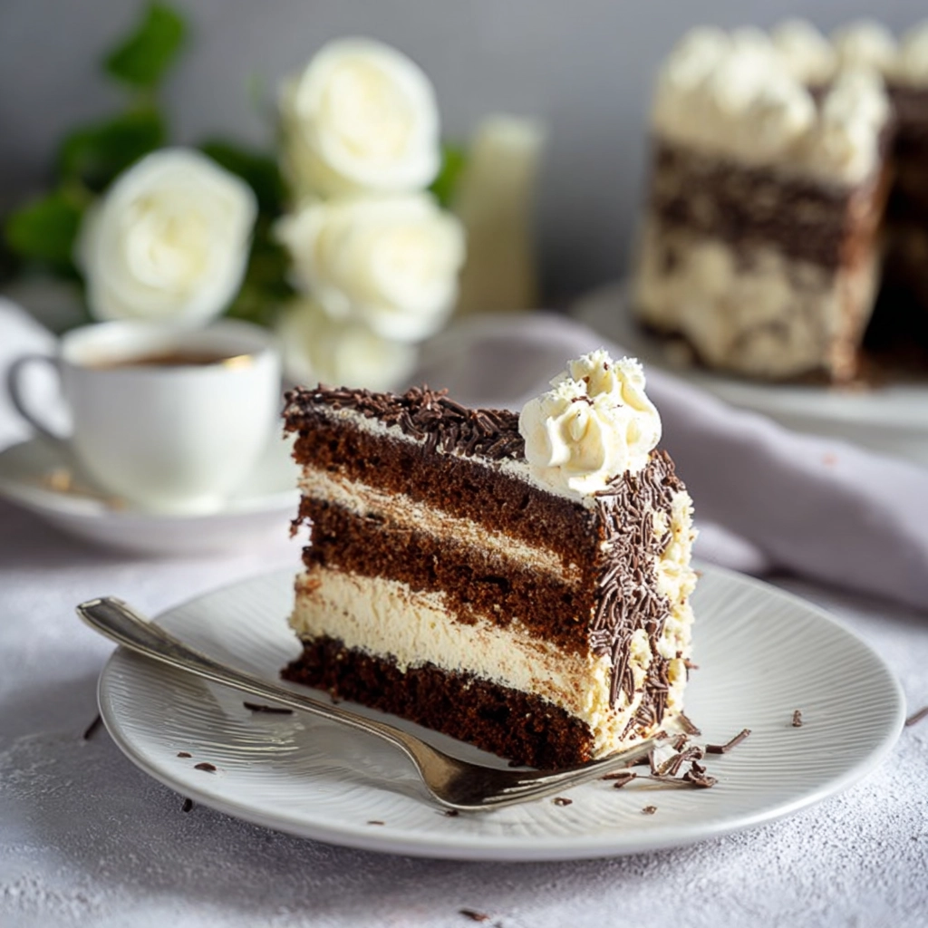 Gâteau d’anniversaire Chocolat et Vanille : un dessert irrésistible pour toutes les occasions 5 Gâteau d'anniversaire Chocolat et Vanille Serving