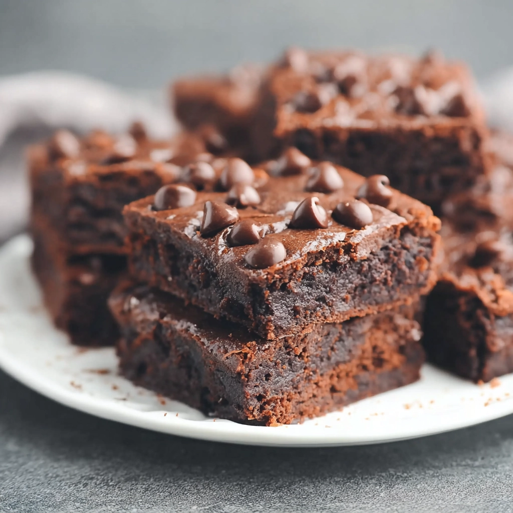 Greek Yogurt Chocolate Brownies : la recette saine et gourmande 5 Greek Yogurt Chocolate Brownies Serving