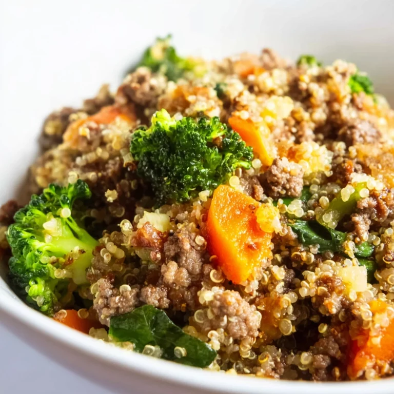 Ground Beef Broccoli Fried Quinoa