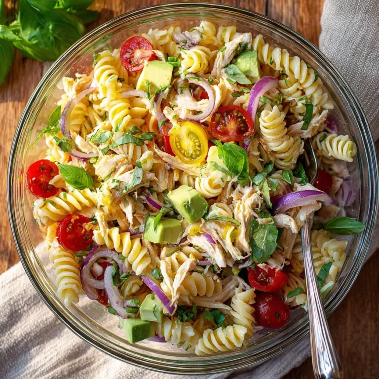 Healthy Chicken Pasta Salad