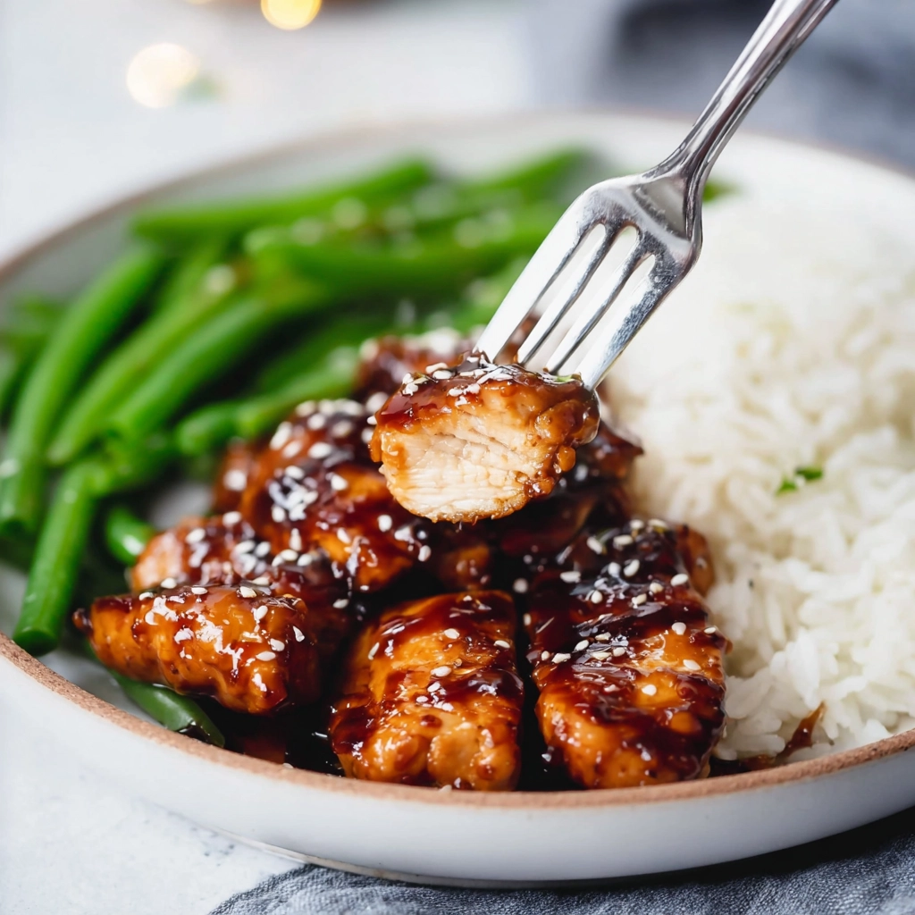Healthy Sesame Chicken Serving