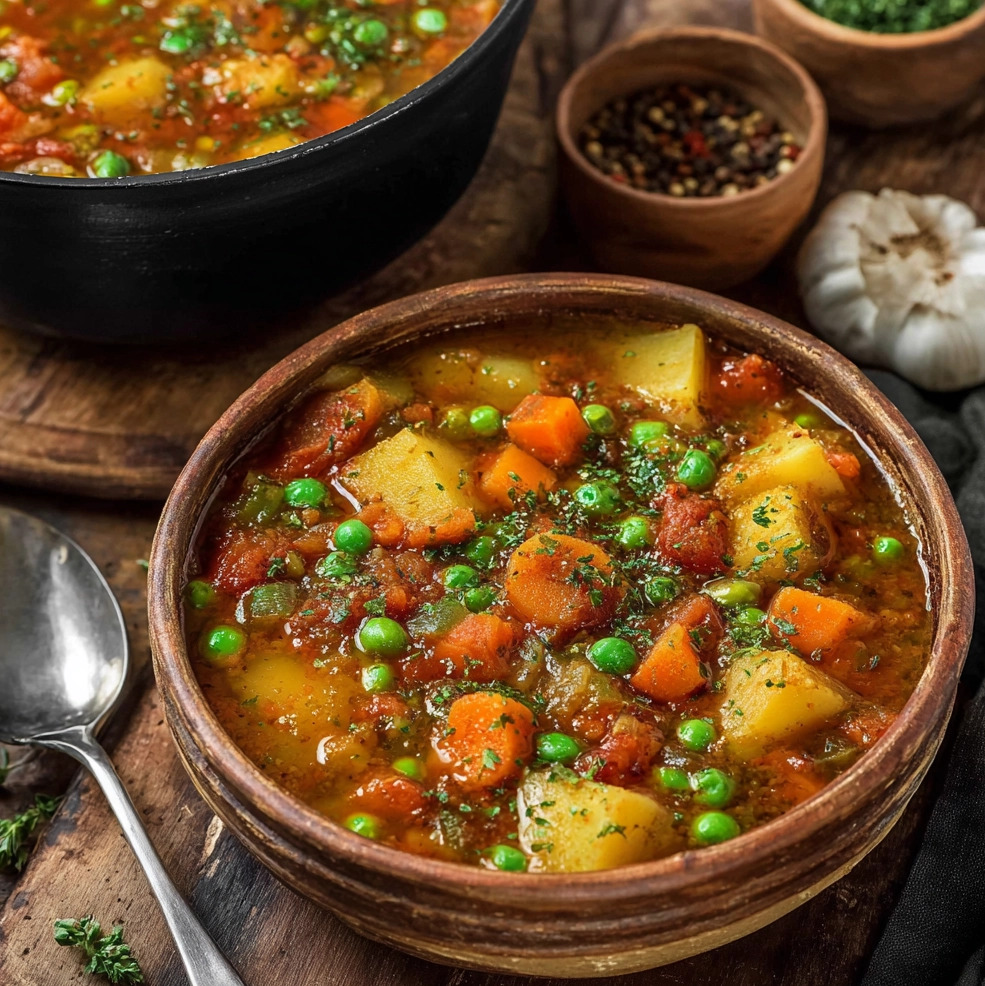 Hungarian Lentil Vegetable Stew : un ragoût hongrois riche en saveurs 5 Hungarian Lentil Vegetable Stew Serving