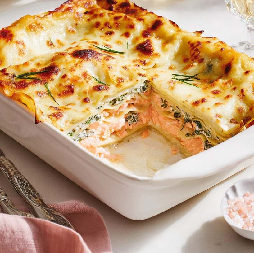 Lasagne au saumon Serving