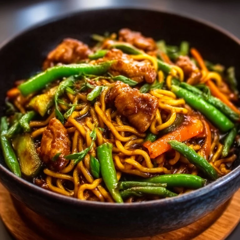 Nouilles Sautées au Poulet Caramélisé