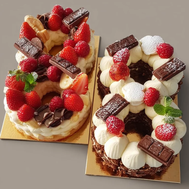 Number Cake aux Fruits et au Chocolat