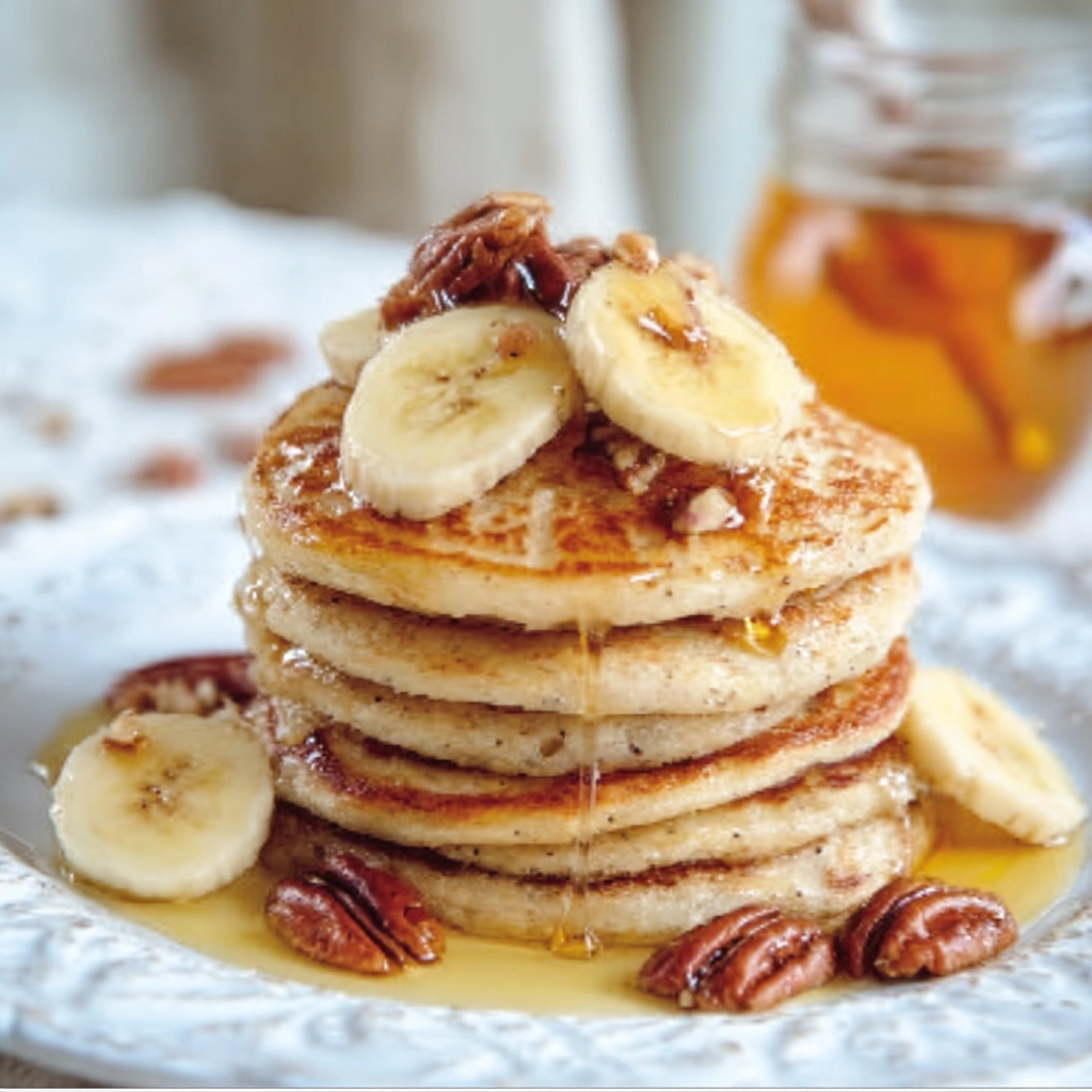 Pancakes banane healthy sans sucre Serving