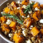 Potimarron rôti feta thym et quinoa