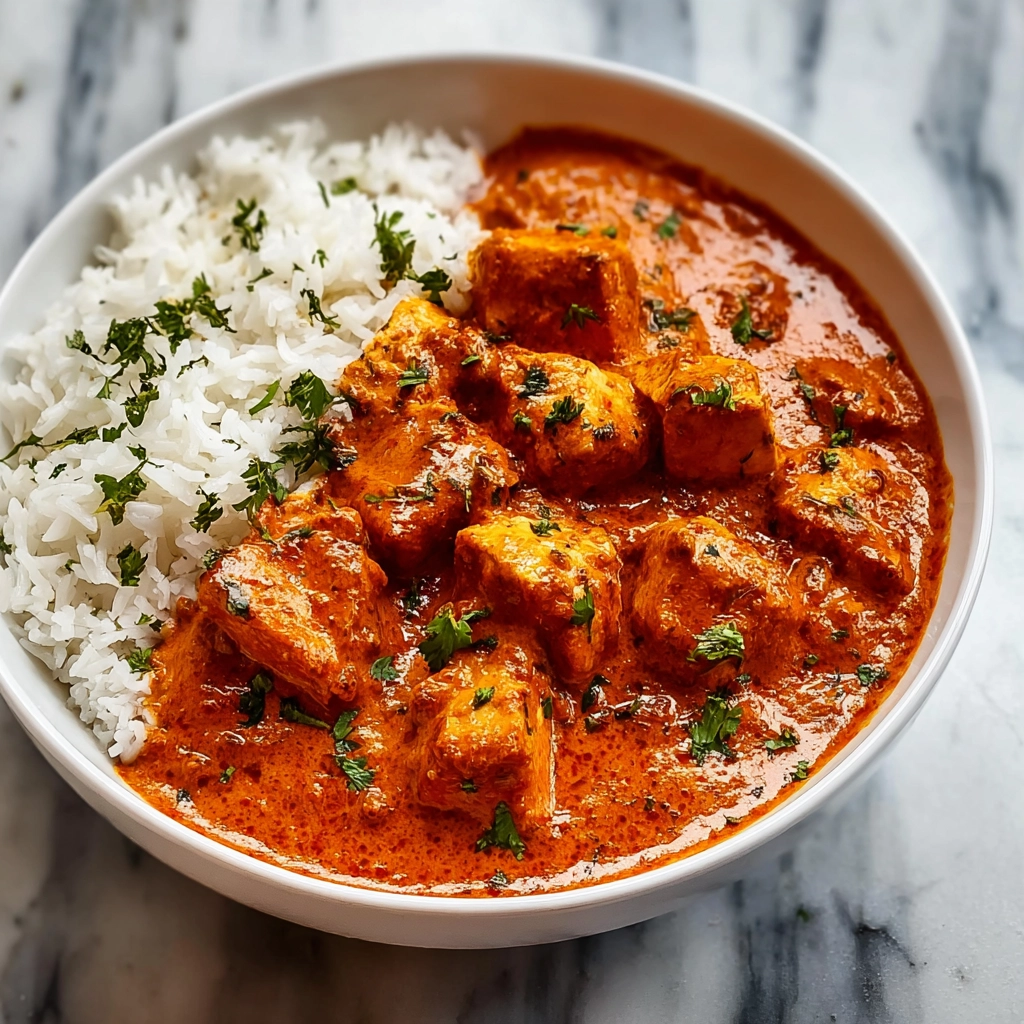 Poulet tikka masala Serving