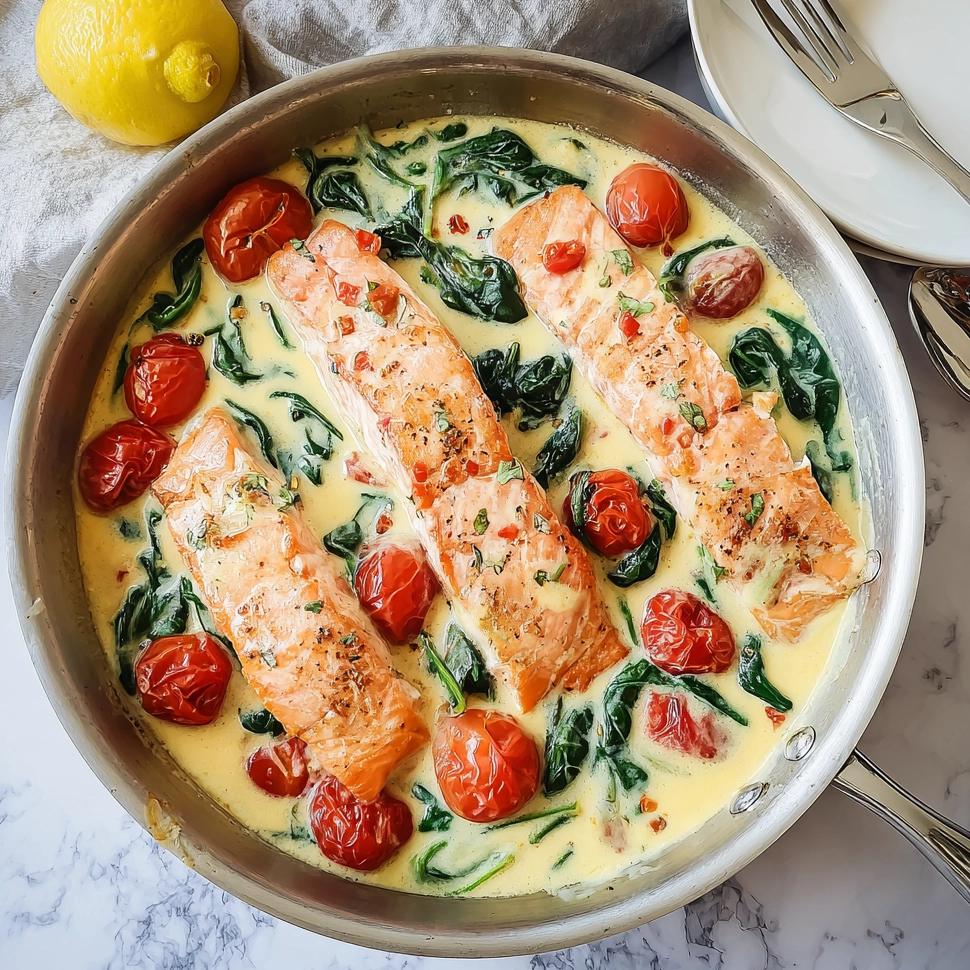 Saumon à la toscane Serving