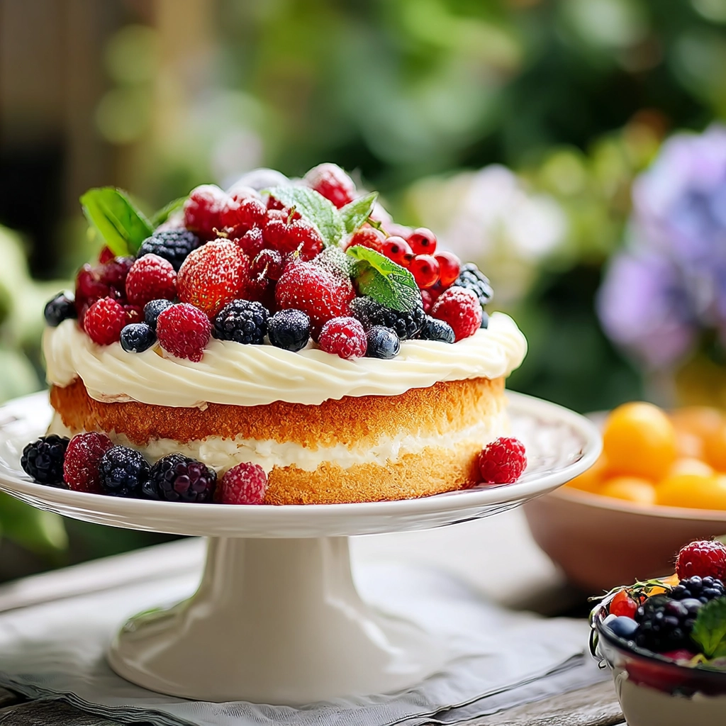gâteau d'anniversaire classique Serving