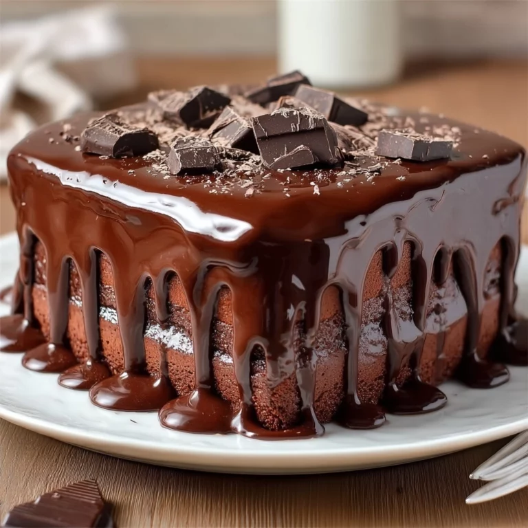 gâteau fondant au chocolat et ganache brillante
