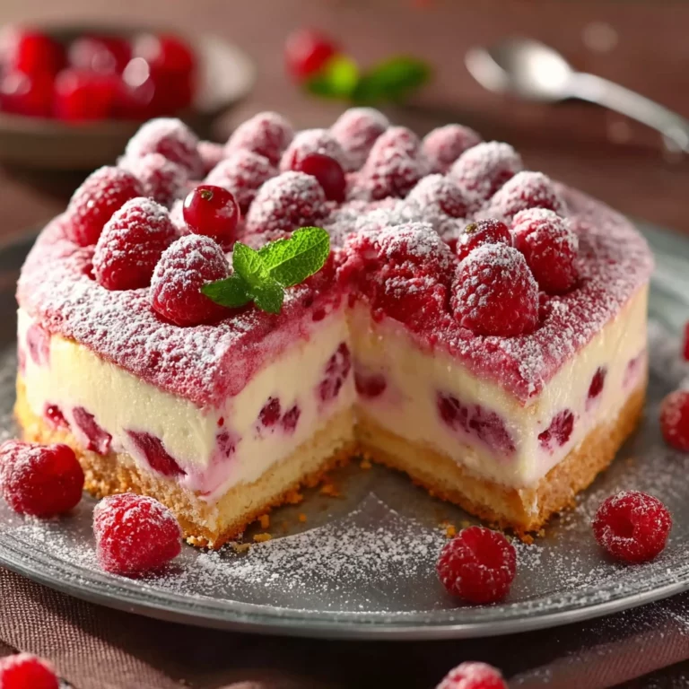 gâteau magique framboise
