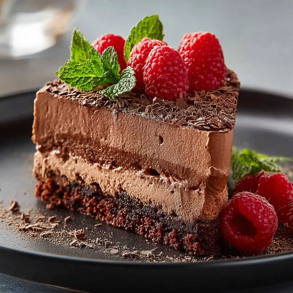 gâteau mousse chocolat Serving