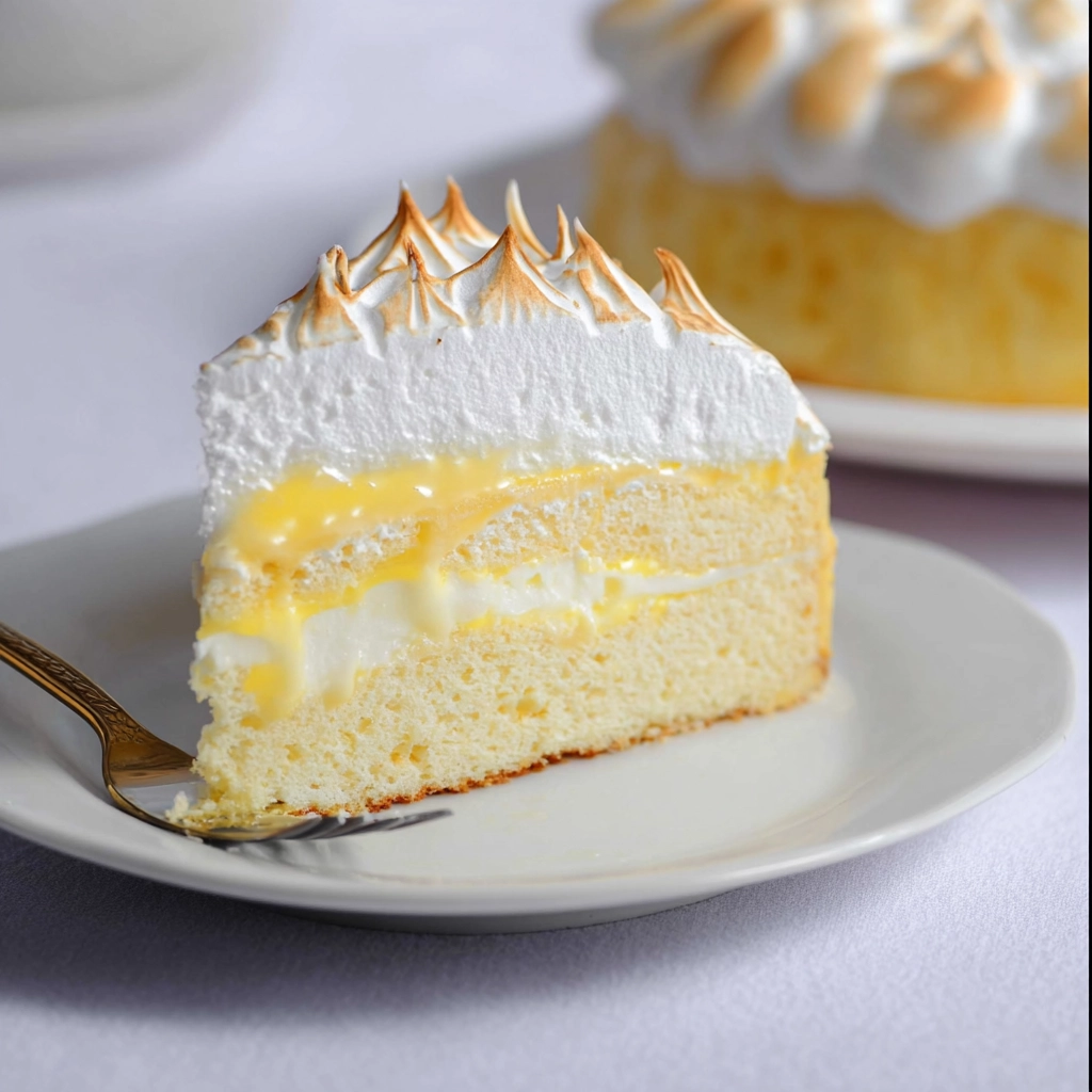 gâteau nuage citron meringue Serving